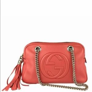 Authentic Gucci soho fringe Chain Shoulder